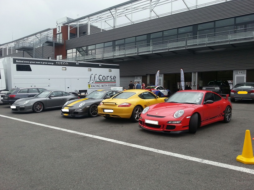cars lined up - track day preparation