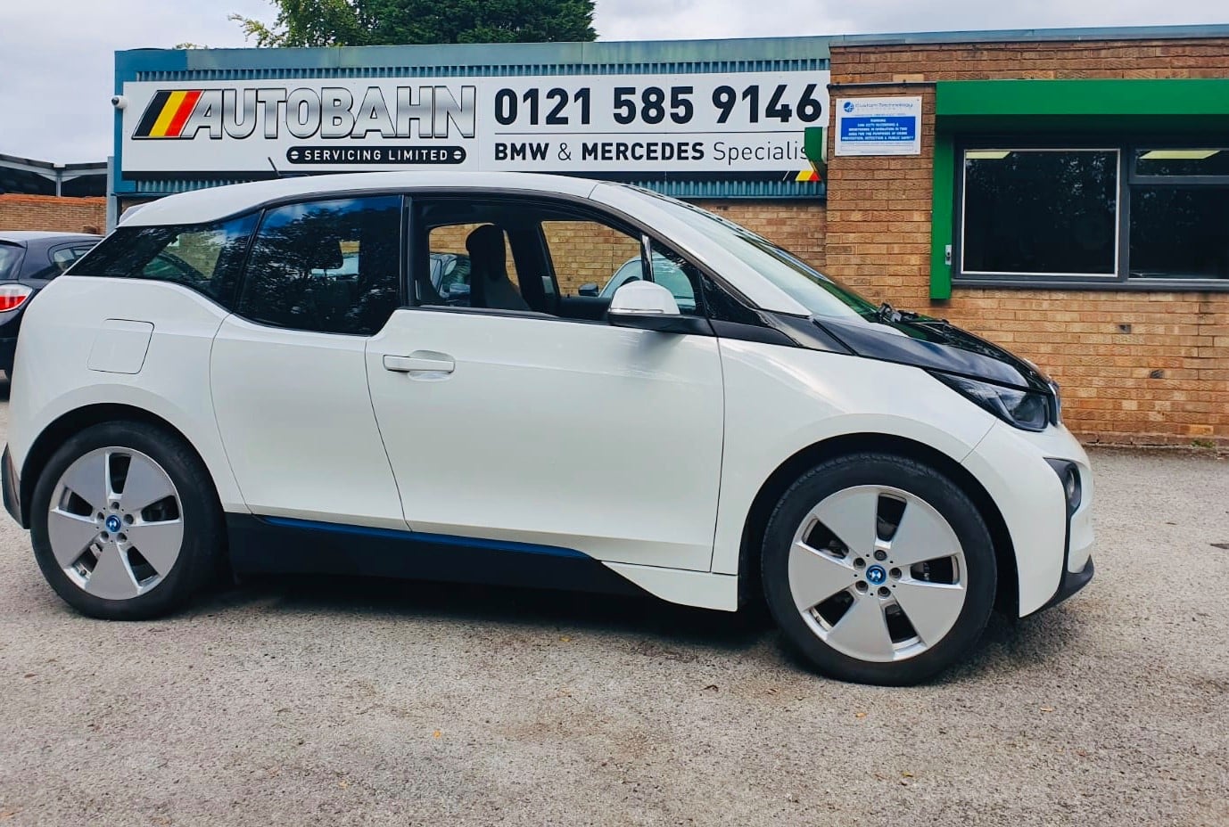 An electric and hybrid BMW car after receiving electric and hybrid servicing at Autobahn