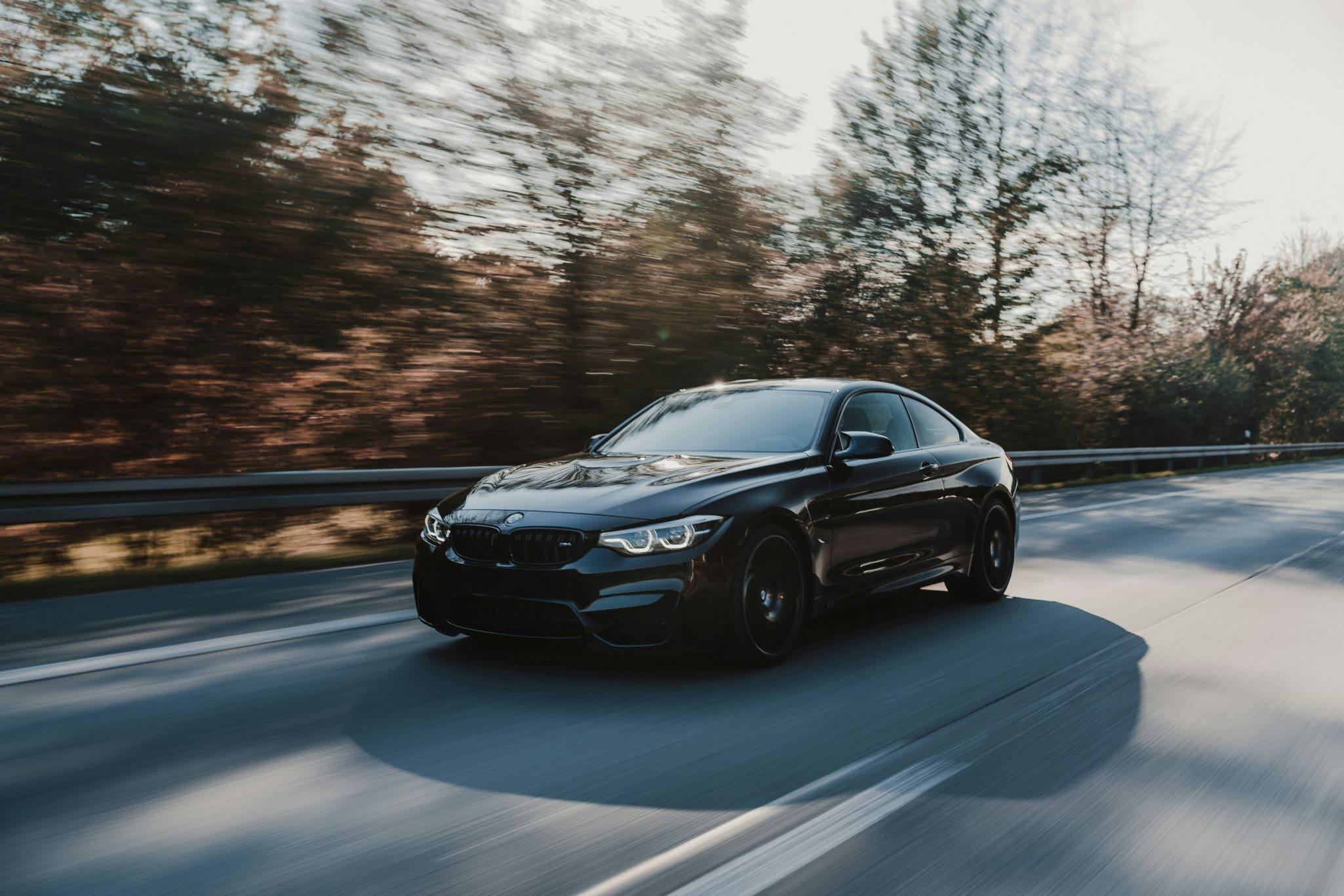 A BMW on the road after receiving BMW servicing from Autobahn